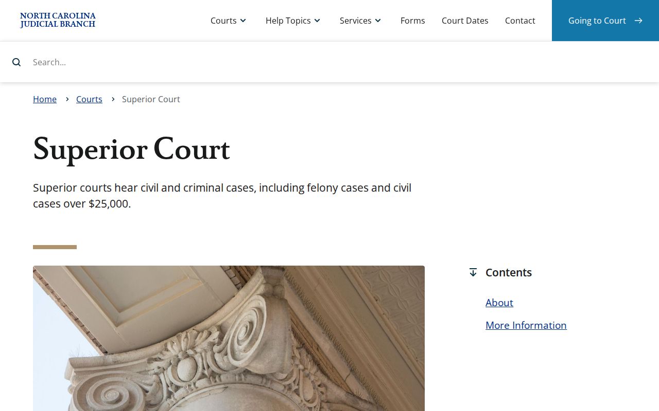 Superior Court Division in the North Carolina court system
