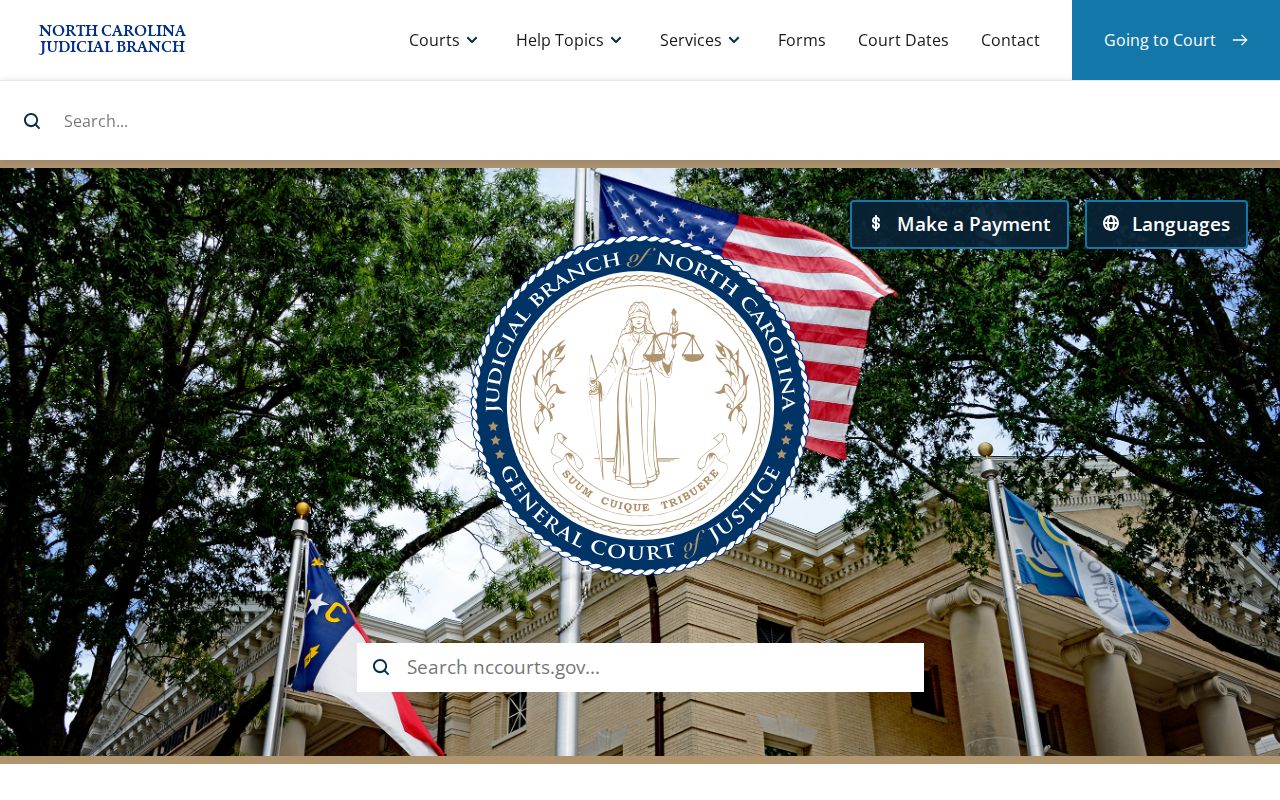 North Carolina court records Judicial Branch services