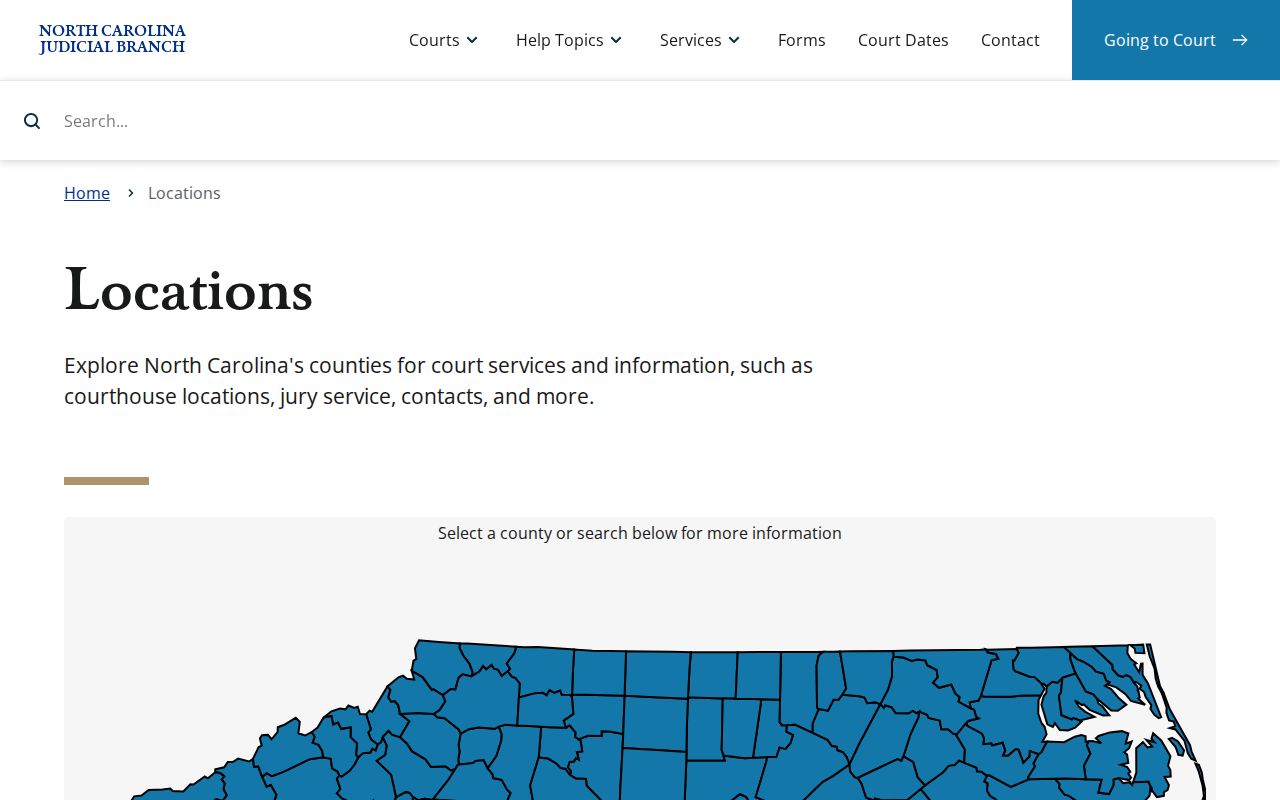 North Carolina warrant records official county court directory